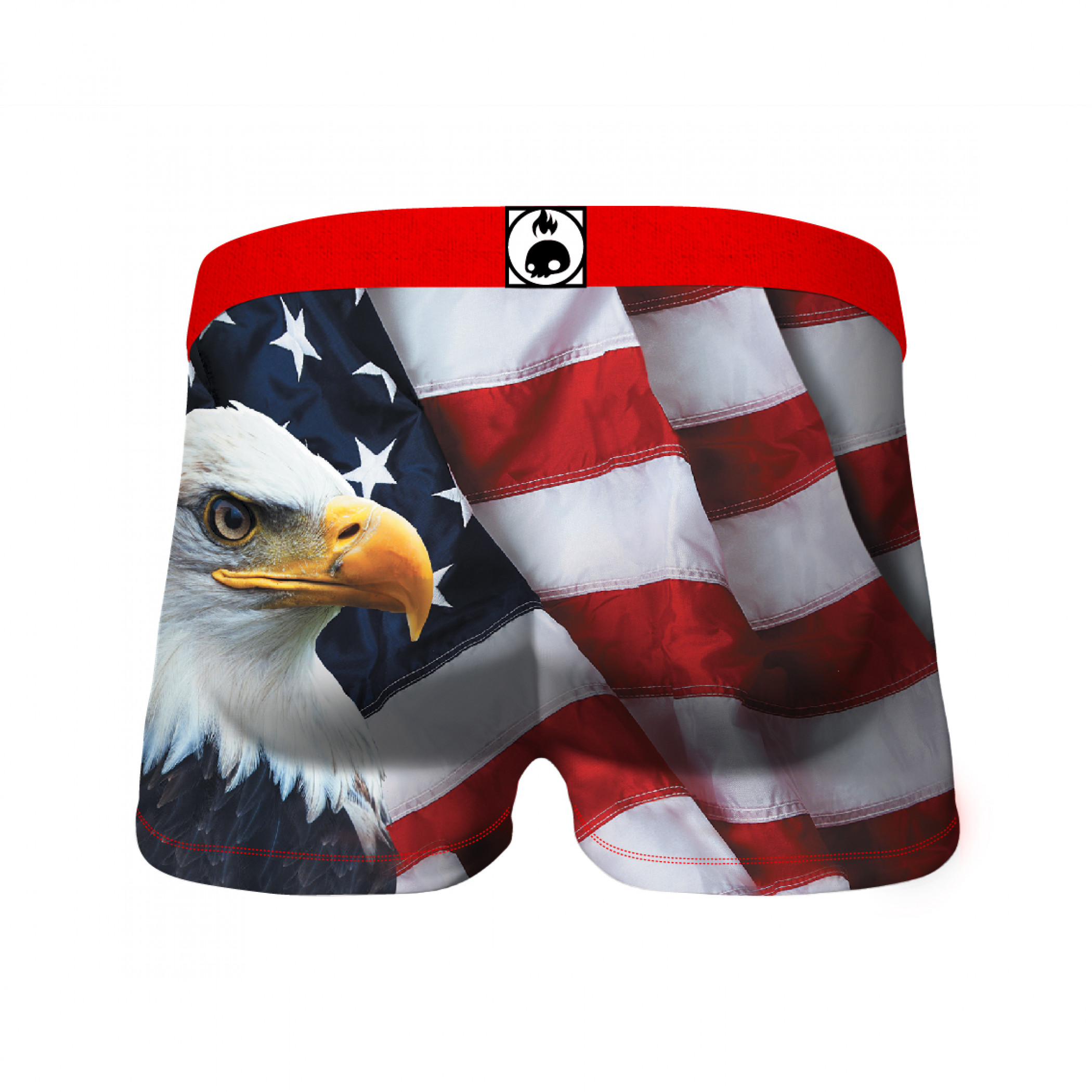 Patriotic Eagle with Flag Men's Underwear Boxer Briefs
